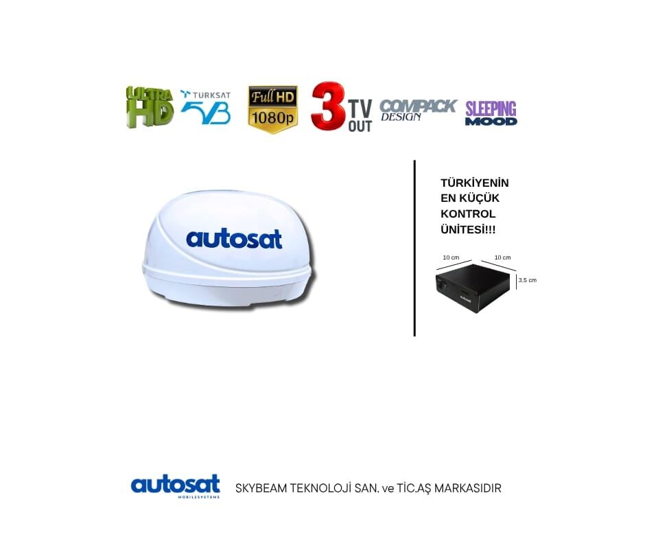 Ekonomik Marine TV Sistemi: 2 Bağımsız TV + AUTOSAT 3 Çıkışlı Anten Seti