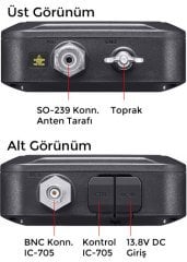 ICOM AH-705 Portatif Otomatik Anten Tuner